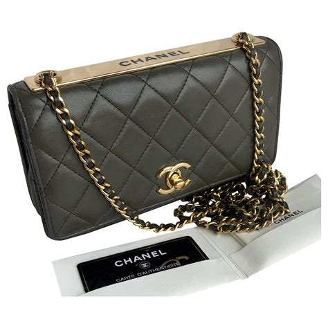 chanel wallet on chain full flap turnlock bag